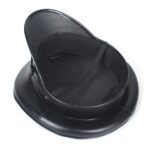 black leather german officer cap police leather hat halloween back