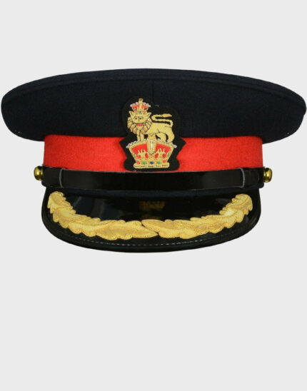 British Army Staff Officer No 1 Service Dress Cap for Brigadier Colonel Military Gold Peak Hat