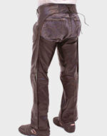 geniune dark brown leather chaps2