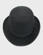 historical black wool felt handmade bowler derby hat top