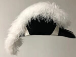 knights templar line officer bi corn hat sir knight chapeau deluxe fur felt   flat body back 1