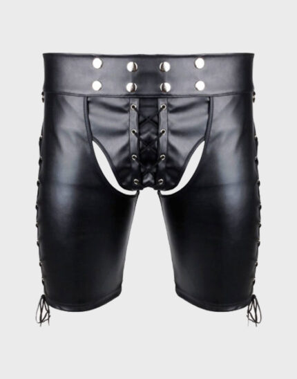 Laces Adjustable Leather Underwear For Men