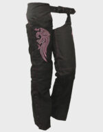 ladies textile chaps with embroidery various colors gray