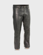men black leather pant biker style