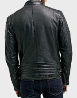 men waxed sheepskin leather jacket2
