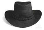 men women country texan rodeo leather hat back