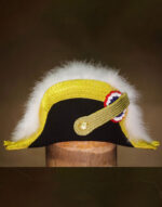 napoleonic bicorne wool felt with gold trim hat