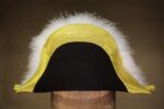 napoleonic bicorne wool felt with gold trim hat back