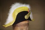 napoleonic bicorne wool felt with gold trim hat right