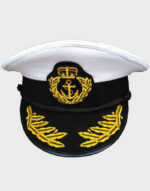 navy captain yacht hat snap back gold embroidery anchor skippers cap for party 2