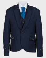 navy tweed argyle jacket and 5 button vest   navy tweed