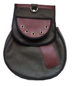 new 2020 style falconry hawking bag made of heavy cow hide green leather