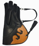 new style hawk handmade leather glove with tasal