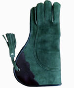 quality single layer soft suede leather falconry short glove front