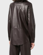 simple style real leather shirt2