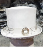 slash musician band white leather top hat f