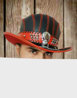 steampunk handmade bowler leather top hat sh