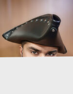 steampunk tricorn hat airship captain jack sparrow pirate leather hat f