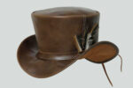 the magician madd hatter leather top hat side