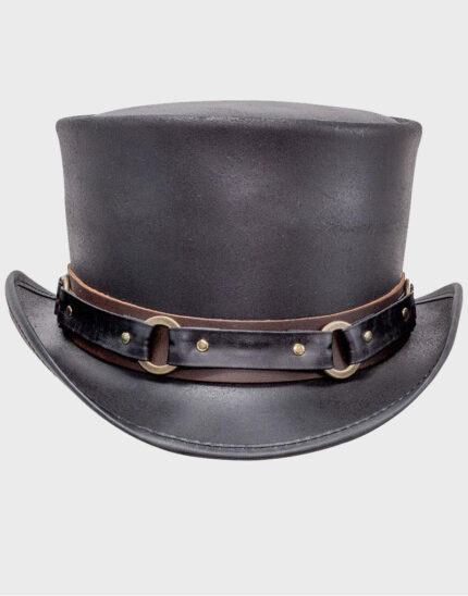 Voodoo Hat, Band Black Leather Top Hat