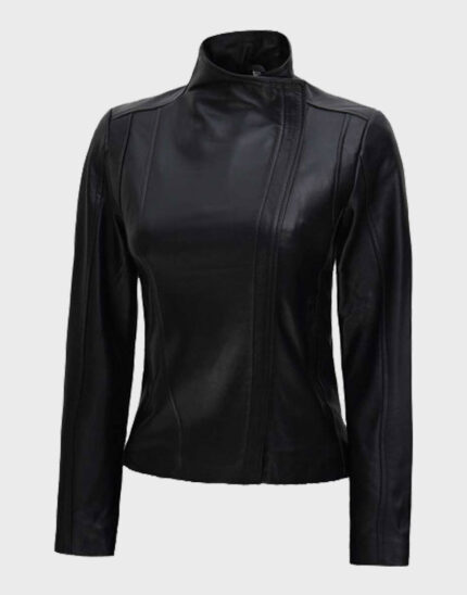 Women Leather Black Moto Jacket