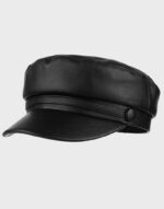 women s faux leather captain hat