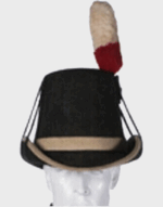 19th 20th Century British Royal Marines Black Beret Round Hat