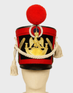 French Napoleonic Leather Shako Helmet – Military Reenactment Hat