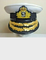 1953 British Royal Navy Admiral Flag Rank Officers Peaked Cap – Queens Crown s