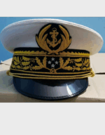 French Navy Admiral Ceremonial Peaked Visor Cap sh
