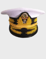 Qatar Navy Admiral Officer Cap – Ceremonial Peaked Visor Hat, Qatri Arab Cap