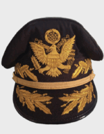 Douglas MacArthur WWII Style Black Military Cap – U.S. General Officer Dress Visor Hat, American General ww2