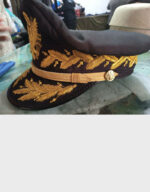 Douglas MacArthur WWII Style Black Military Cap – U.S. General Officer Dress Visor Hat l