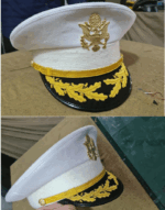 U.S. Army Field Grade Officer Service Dress White Cap Hat t
