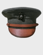 U.S. WWI Marine Corps P1912 Forest Green Bell Crown Enlisted Visor Cap with USMC EGA, Hat