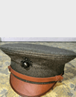 U.S. WWI Marine Corps P1912 Forest Green Bell Crown Enlisted Visor Cap with USMC EGA s