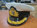 UK Royal Navy Officers White Summer RIB PU Waterproof Cap r