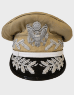 WWII Douglas MacArthur General Officer Visor Hat, Silver Cap