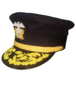 WWII U.S. Navy Admiral Visor Cap – Hand Embroidered Peak Replica l