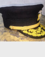 WWII U.S. Navy Admiral Visor Cap – Hand Embroidered Peak Replica r